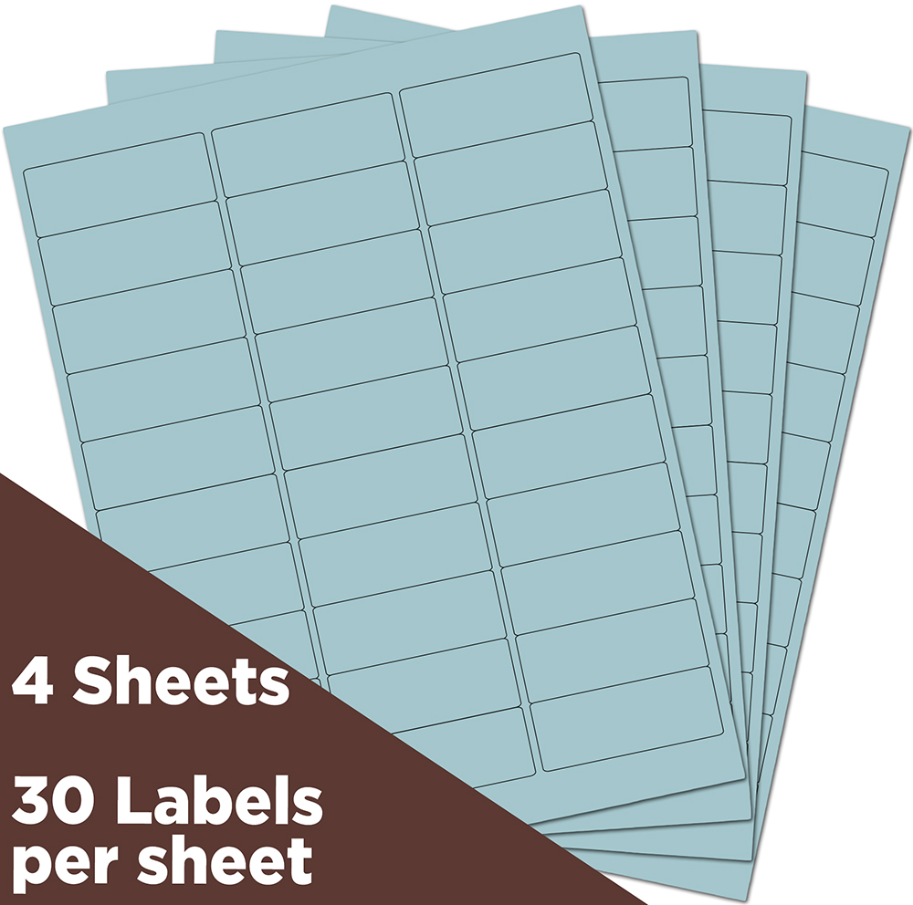 Baby Blue 1 x 2 5/8 Return Address Labels