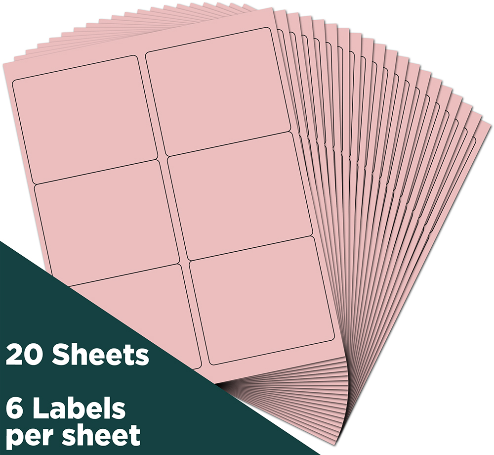 Baby Pink 3 1/3 x 4 Shipping Labels