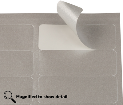 Silver Metallic 1 x 2 5/8 Return Address Labels