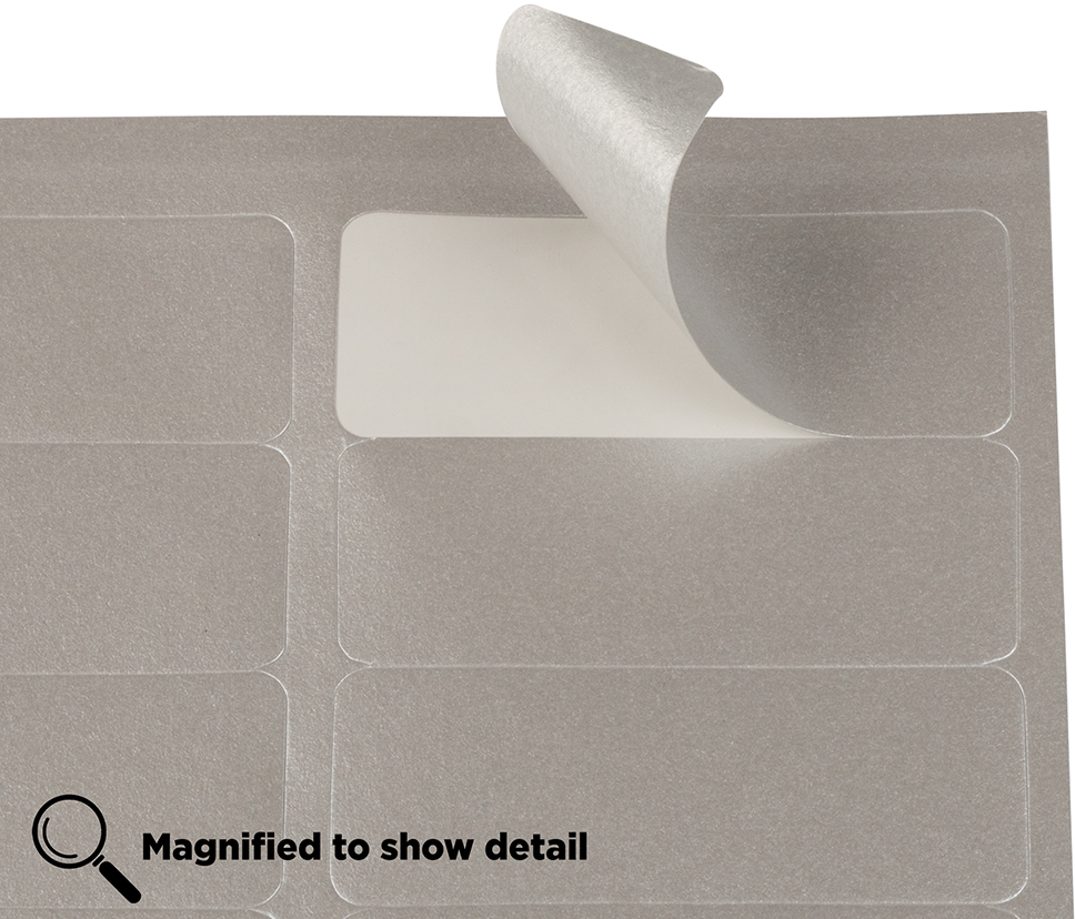 Silver Metallic 1 x 2 5/8 Return Address Labels