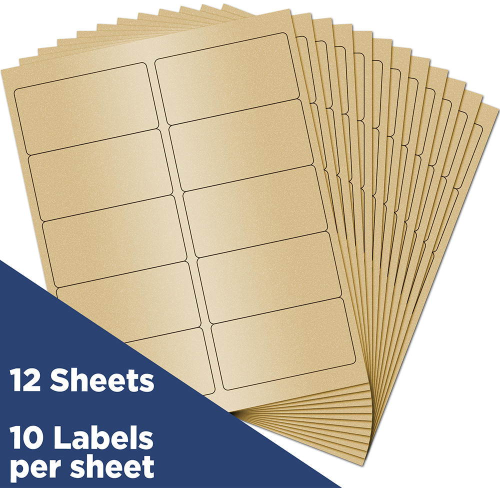 Gold Metallic 2 x 4 Address Labels