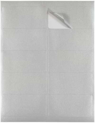 Silver Metallic 2 x 4 Address Labels