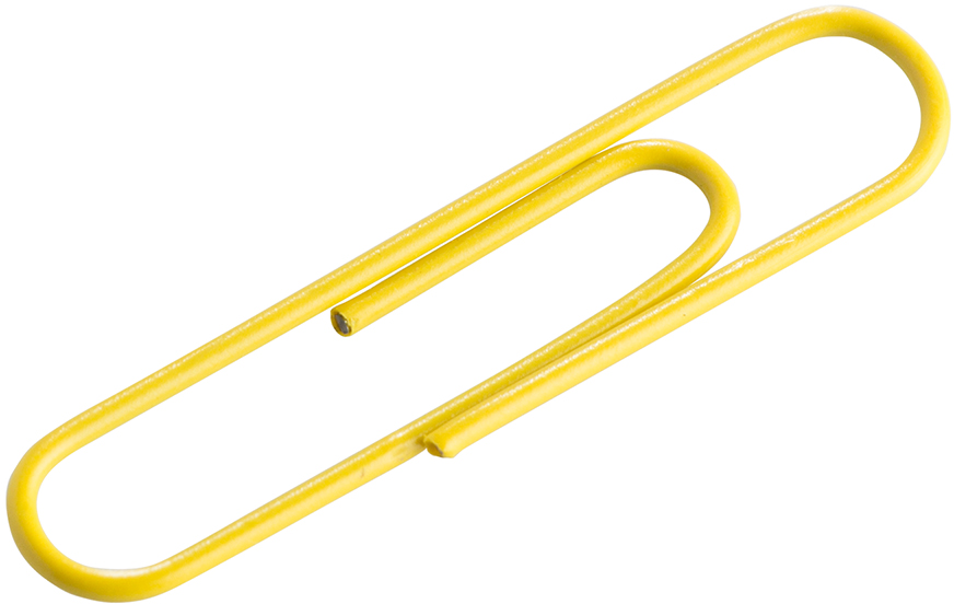 Yellow Jumbo Paper Clips - 75 Pack