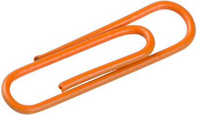 Orange Standard Paper Clips - 100 Pack