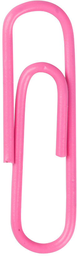 Pink Standard Paper Clips - 100 Pack
