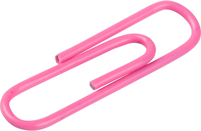 Pink Standard Paper Clips - 100 Pack