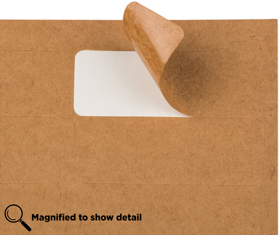 Brown Kraft 1 x 2 5/8 Return Address Labels