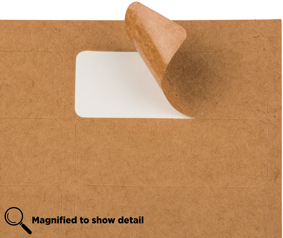 Brown Kraft 1 x 2 5/8 Return Address Labels