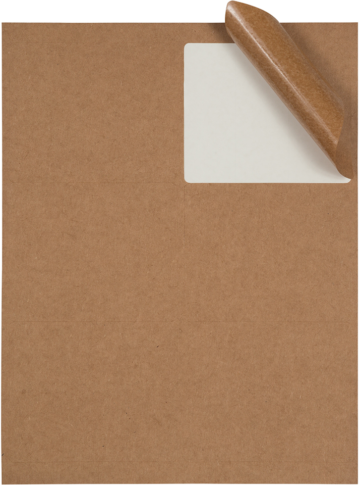 Brown Kraft 3 1/3 x 4 Shipping Labels