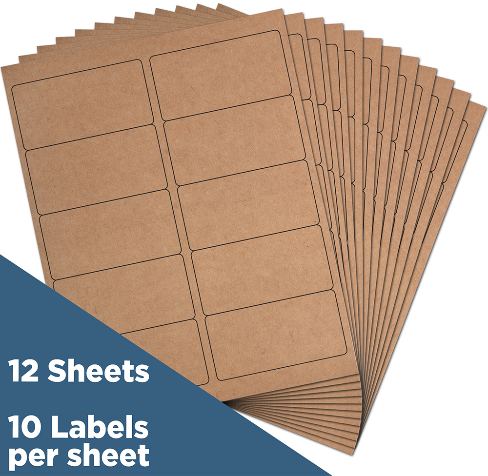 Brown Kraft 2 x 4 Address Labels
