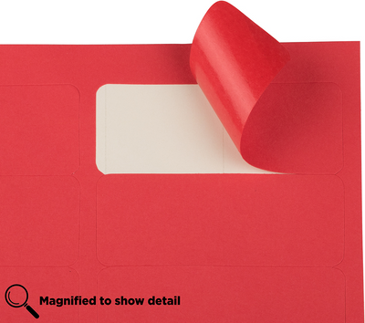 Red 1 x 2 5/8 Return Address Labels