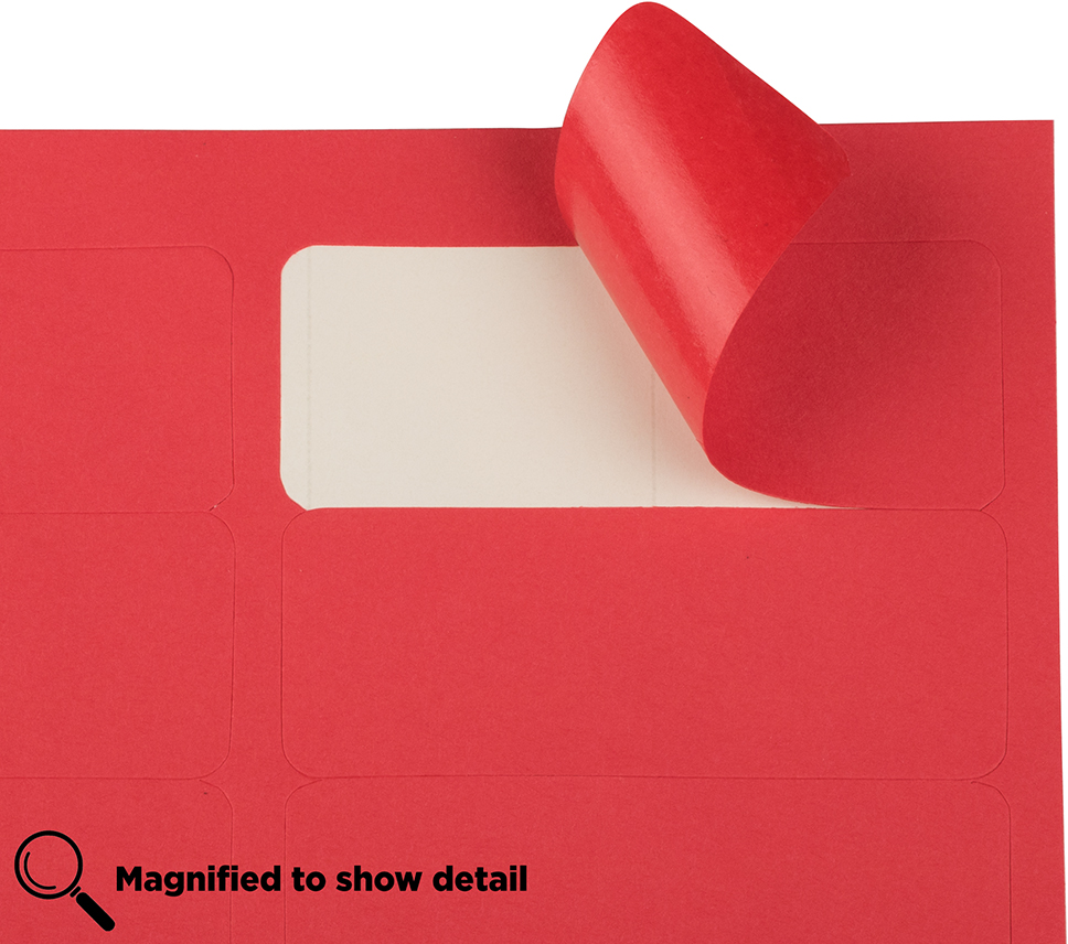 Red 1 x 2 5/8 Return Address Labels