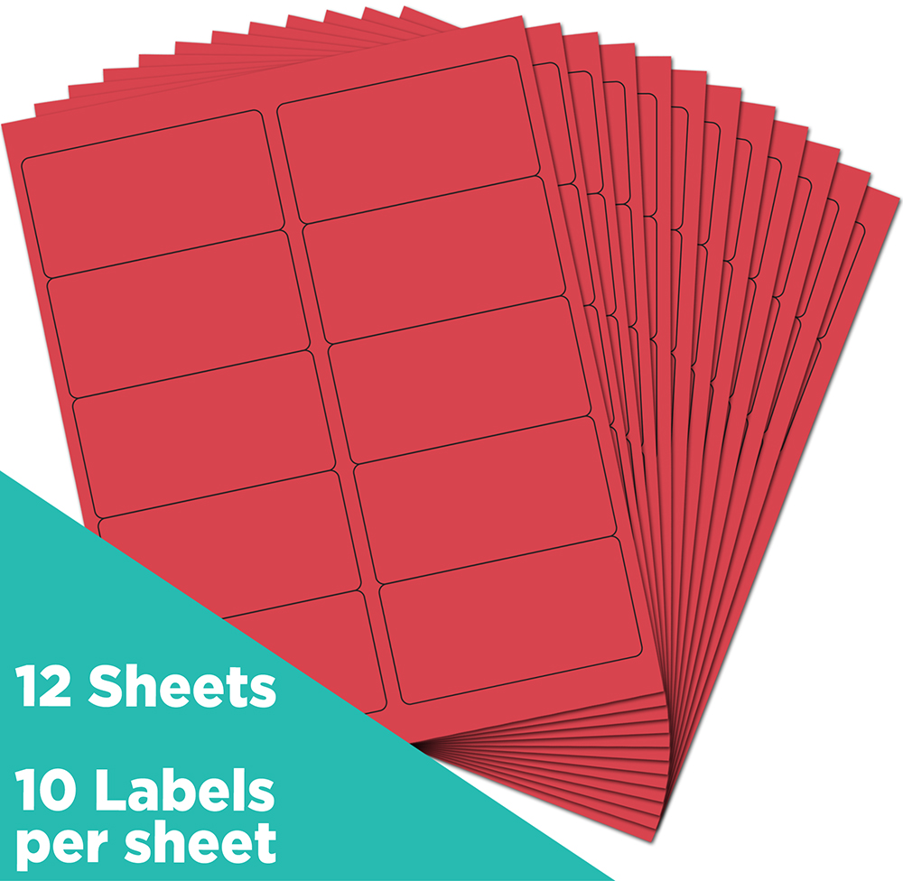 Red 2 x 4 Address Labels