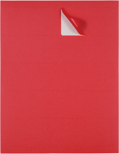 Red 2 x 4 Address Labels