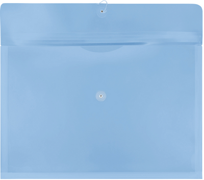 Blue 12 x 18 Booklet Plastic Envelopes with Button & String
