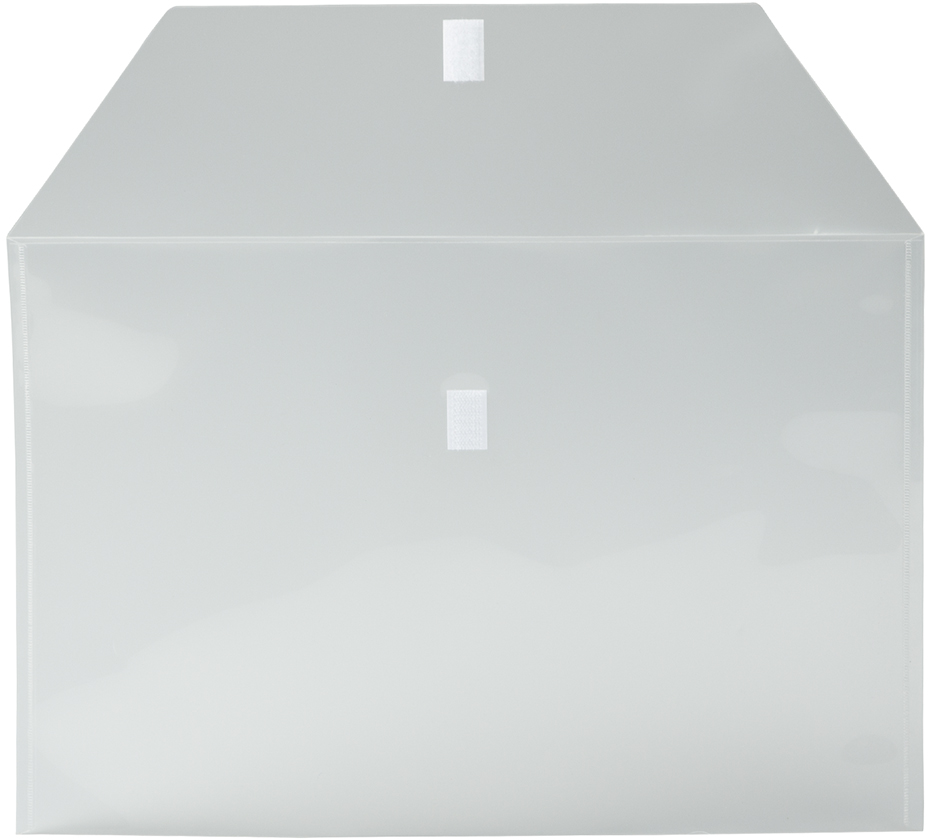 Clear 12 x 18 Booklet Plastic Envelopes with Hook and Loop Closure