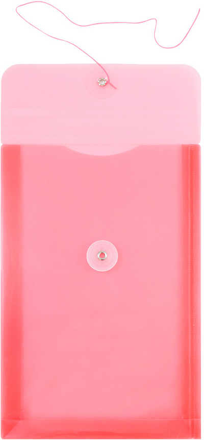 Red 6 1/4 x 9 1/4 Open End Plastic Envelopes with Button & String