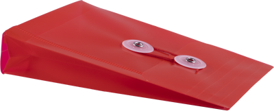 Red 4 1/4 x 6 1/4 Open End Plastic Envelopes with Button & String