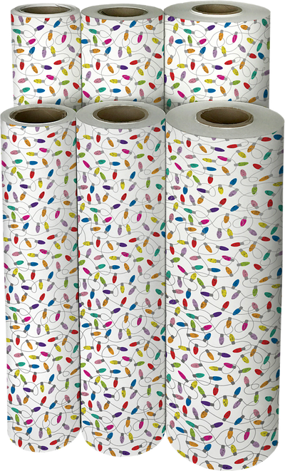 Christmas Lights 24" x 833' Bulk Wrapping Paper (1666 Sq Ft)