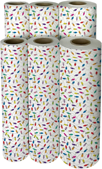 Christmas Lights 30" x 833' Bulk Wrapping Paper (2082.5 Sq Ft)