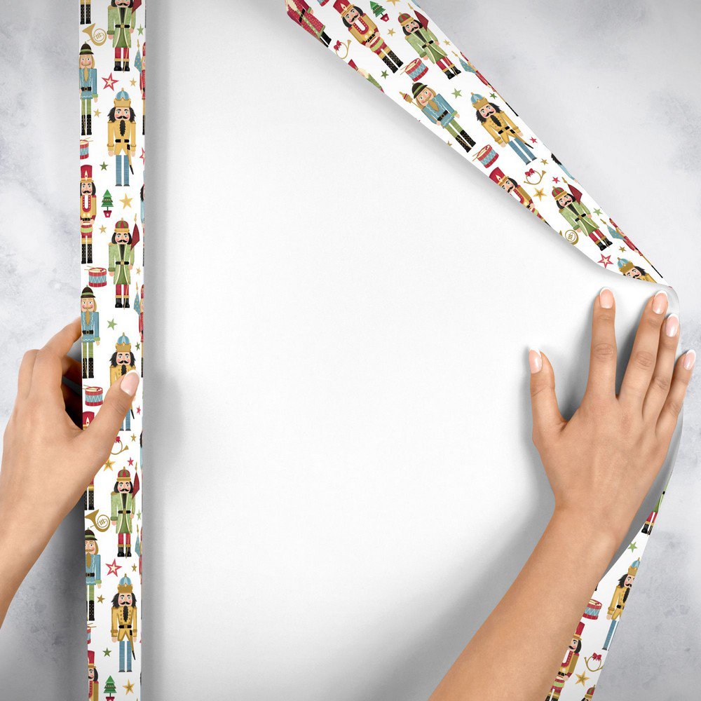 Traditional Nutcracker 24" x 833' Bulk Wrapping Paper (1666 Sq Ft)