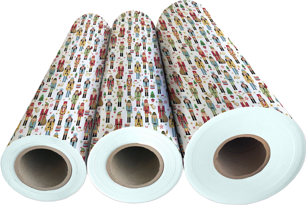 Traditional Nutcracker 24" x 833' Bulk Wrapping Paper (1666 Sq Ft)
