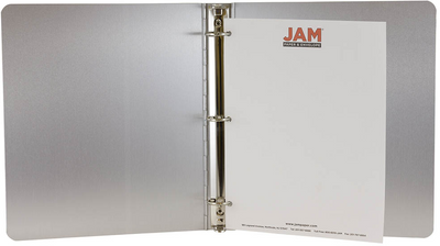 Silver Aluminum 1 Inch 3-Ring Binder