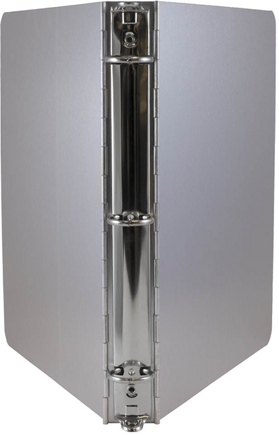 Silver Aluminum 1 Inch 3-Ring Binder