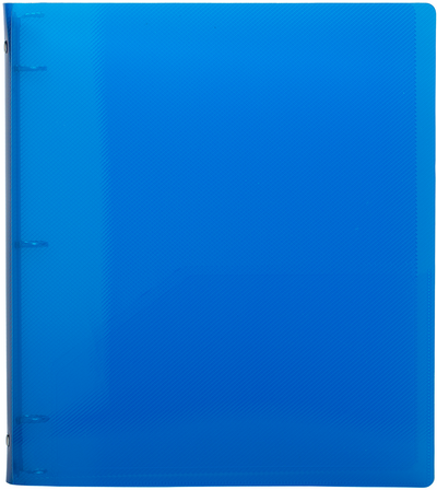 Blue Plastic 3/4 Inch 3-Ring Binder