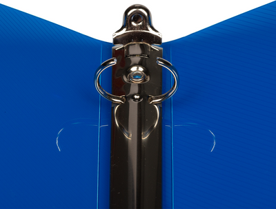 Blue Plastic 3/4 Inch 3-Ring Binder