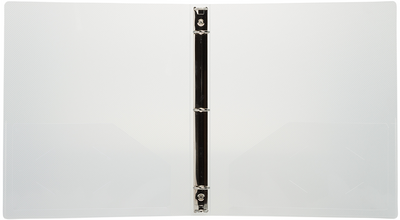 Clear Plastic 3/4 Inch 3-Ring Binder