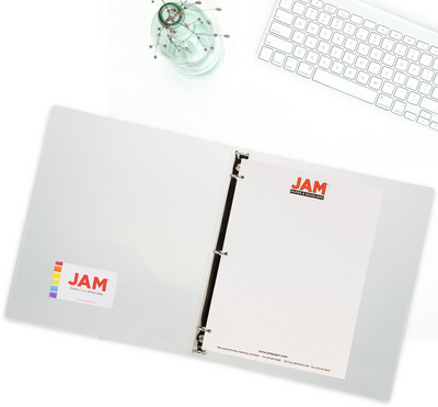 Clear Plastic 3/4 Inch 3-Ring Binder