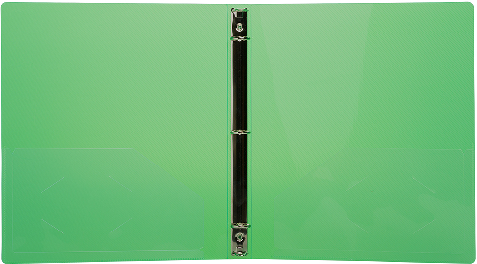 Green Plastic 3/4 Inch 3-Ring Binder