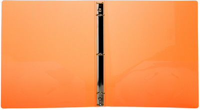 Orange Plastic 3/4 Inch 3-Ring Binder