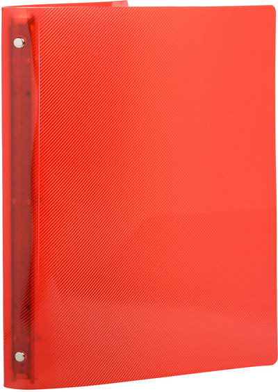 Red Plastic 3/4 Inch 3-Ring Binder