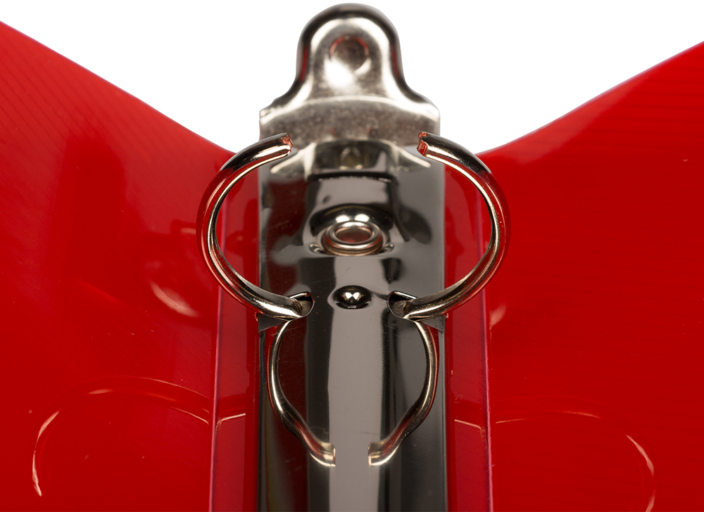 Red Plastic 3/4 Inch 3-Ring Binder