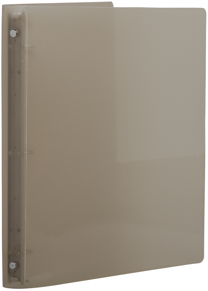 Smoke Gray Plastic 3/4 Inch 3-Ring Binder