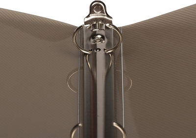 Smoke Gray Plastic 3/4 Inch 3-Ring Binder