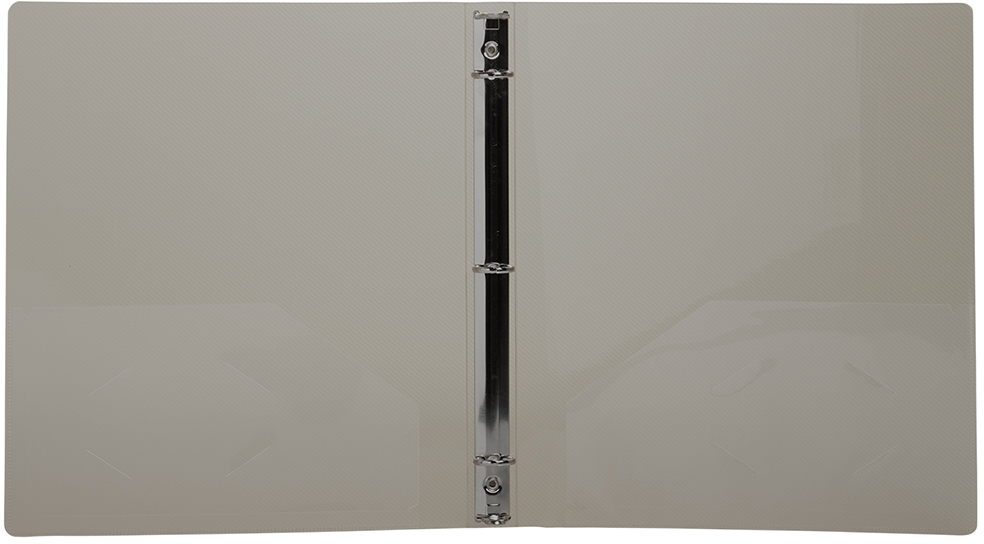 Smoke Gray Plastic 3/4 Inch 3-Ring Binder