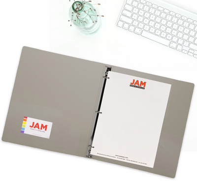 Smoke Gray Plastic 3/4 Inch 3-Ring Binder