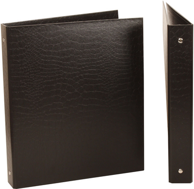 Black Crocodile Texture 1 Inch Binder