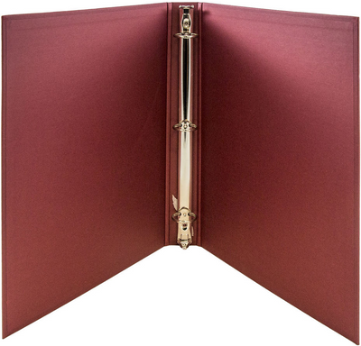 Red Linen 1 Inch 3-Ring Binder