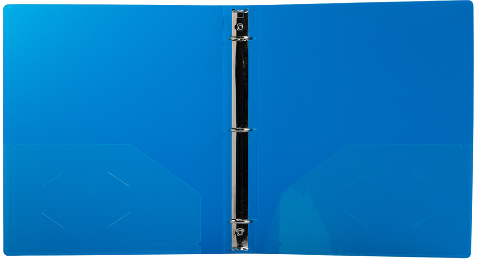 Blue Plastic 1 Inch 3-Ring Binder