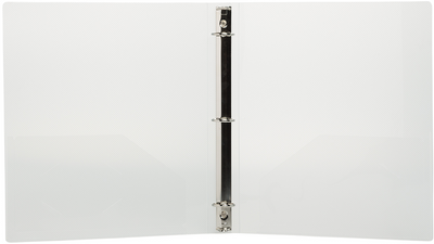 Clear Plastic 1 Inch 3-Ring Binder