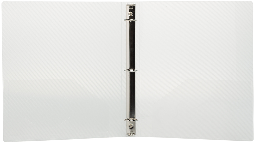 Clear Plastic 1 Inch 3-Ring Binder