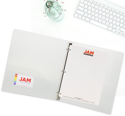 Clear Plastic 1 Inch 3-Ring Binder