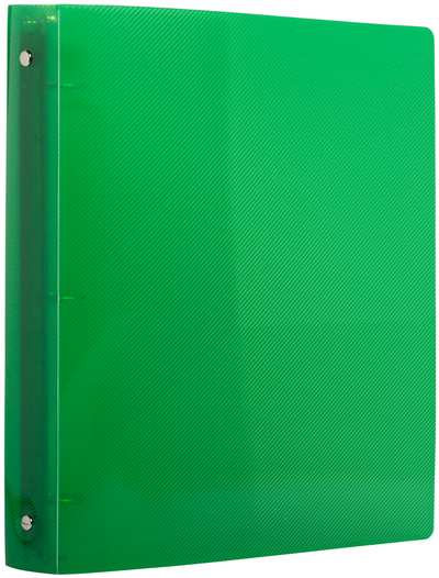 Green Plastic 1 Inch 3-Ring Binder