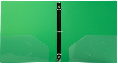 Green Plastic 1 Inch 3-Ring Binder