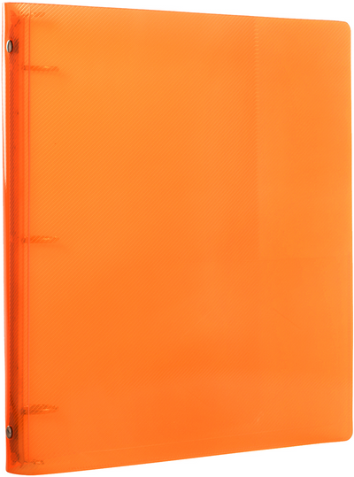 Orange Plastic 1 Inch 3-Ring Binder