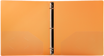 Orange Plastic 1 Inch 3-Ring Binder